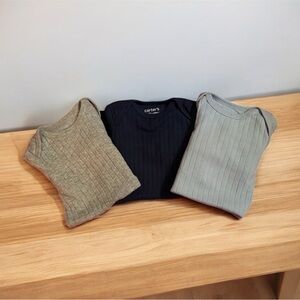 Carter's Ribbed Long Sleeve 3 Bodysuit size:0-3